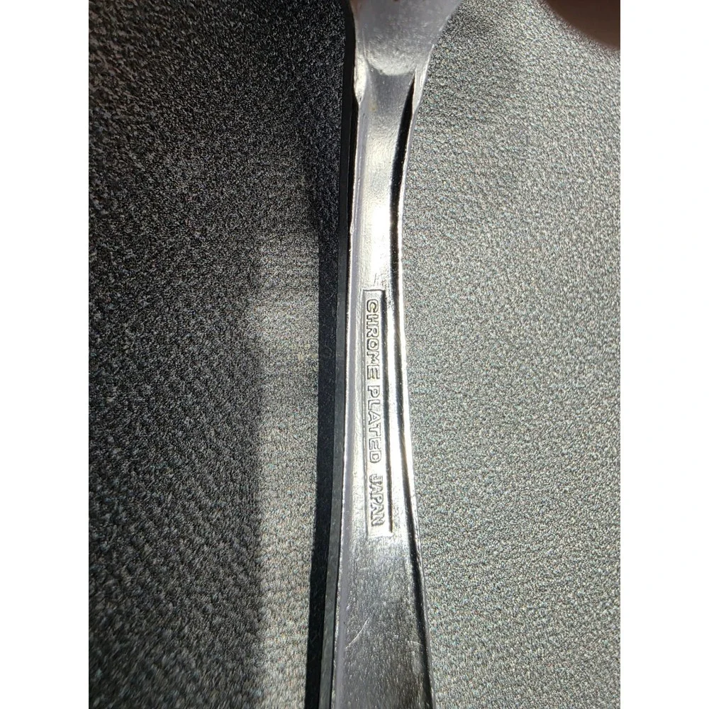 Vintage Mid Century Atomic Starburst Grapefruit Spoons Chrome Japan Set of 3